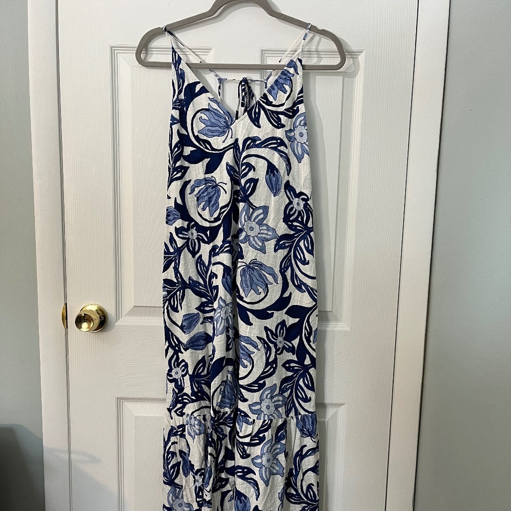 H&M Maxi dress blue and white